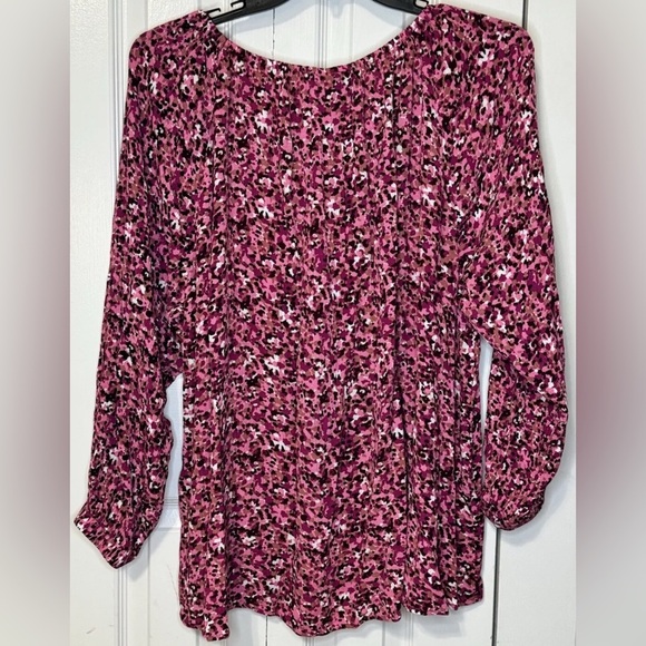 Floral Pink Women's Top - Picture 2 of 3